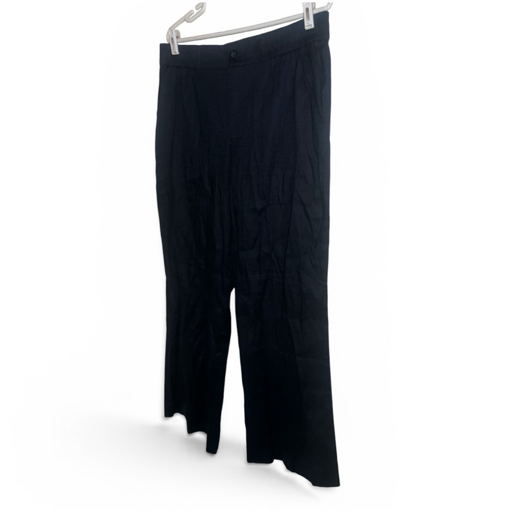 CAbi Navy Wide-Leg Trousers with Tailored Front SZ L - Picture 2 of 5